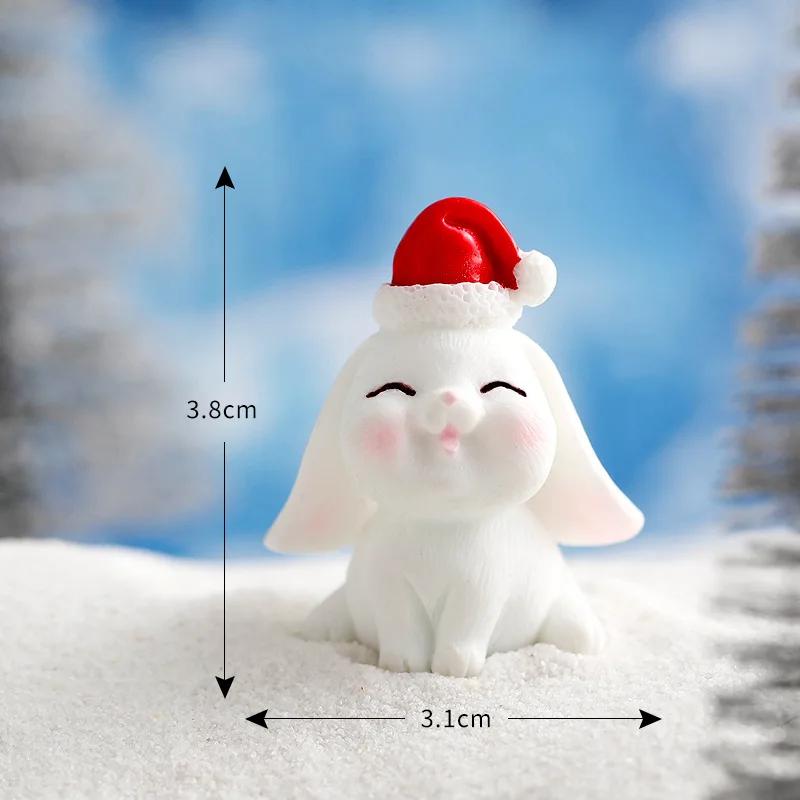 Cute Rabbit Bunny Ornament Resin Home Mini Bunny Miniature Figurines Miniature Landscape Decoration Home Easter Decoration