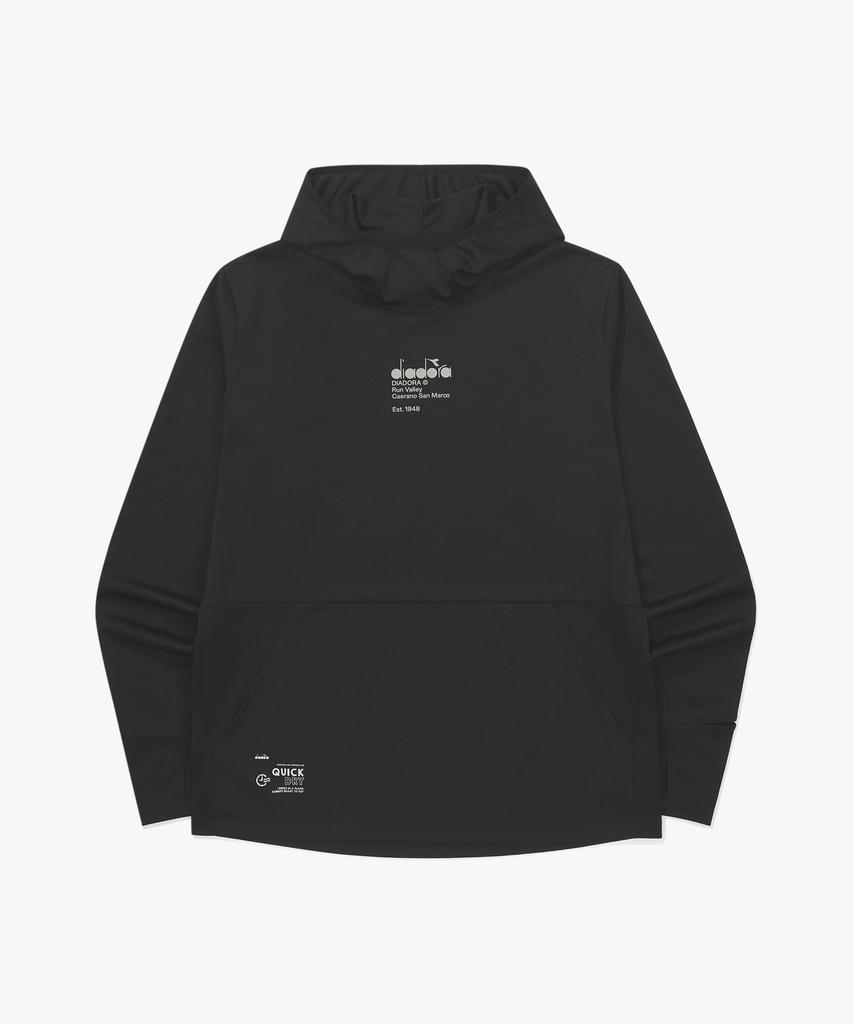 diadora Campo Running Thumbhole Hoodie Black