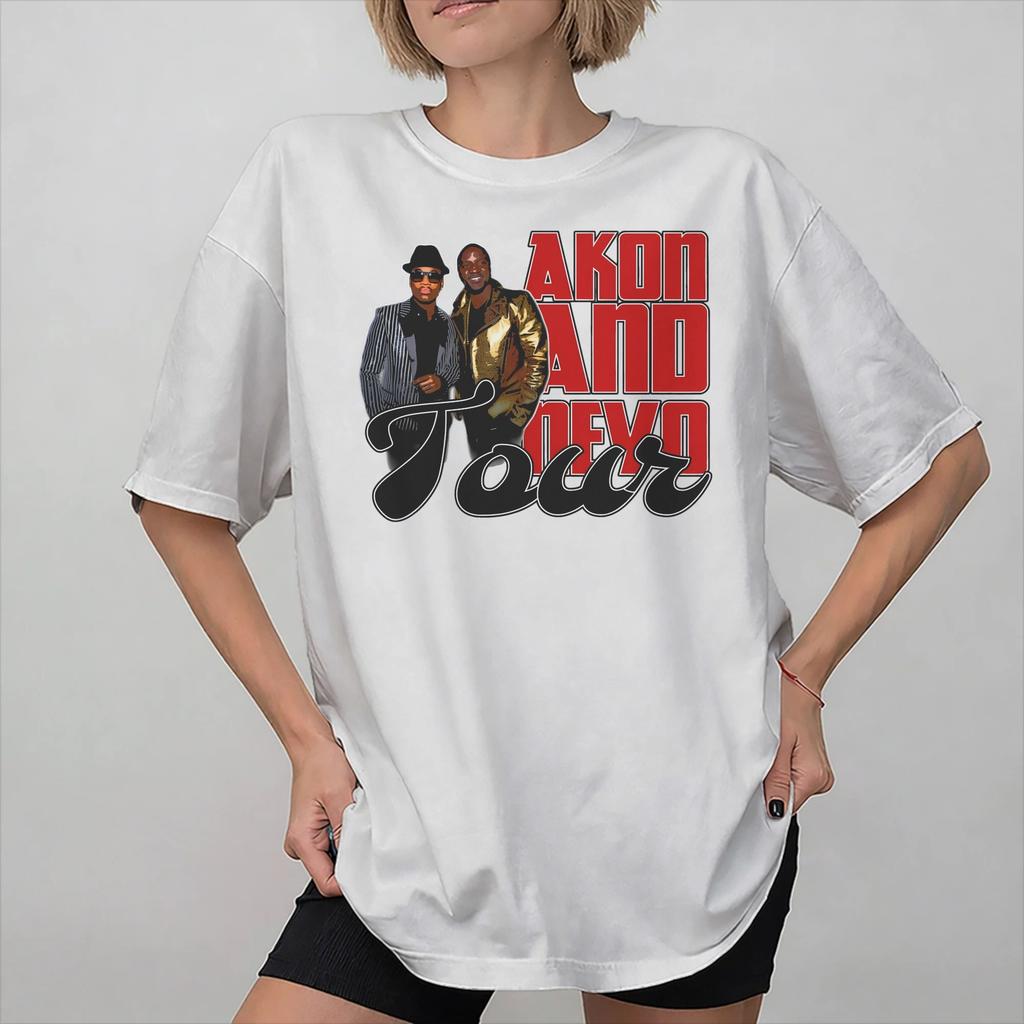 Akon and Neyo Tour Merch Unisex T Shirt Cotton Tee Fashion Tshirt Clothes