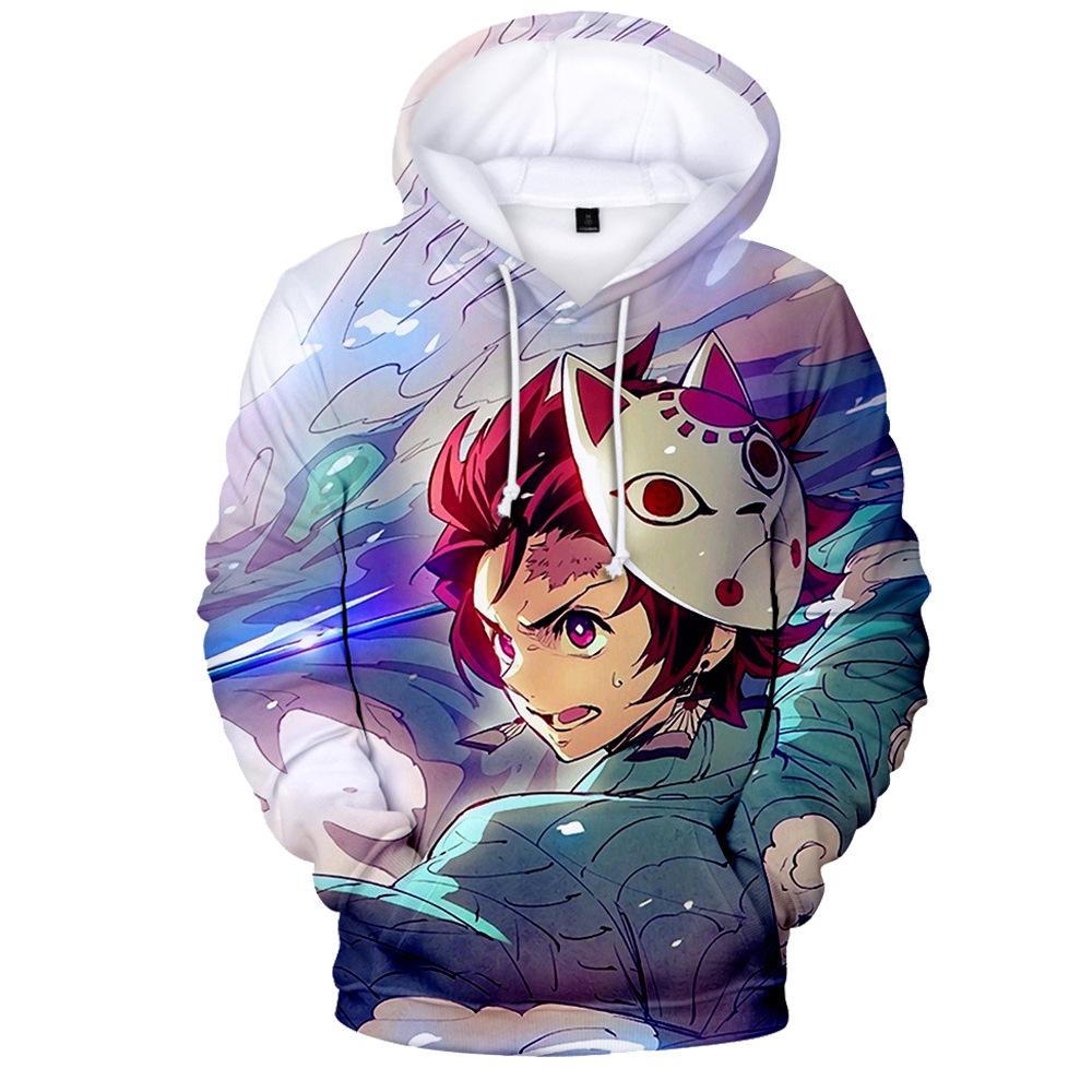 Kimetsu No Yaiba Demon Slayer Men's and Women's 3D Print Sweatshirts Casual Kids Hoodies for Boys Girls Pullover Anime Coat 6XL