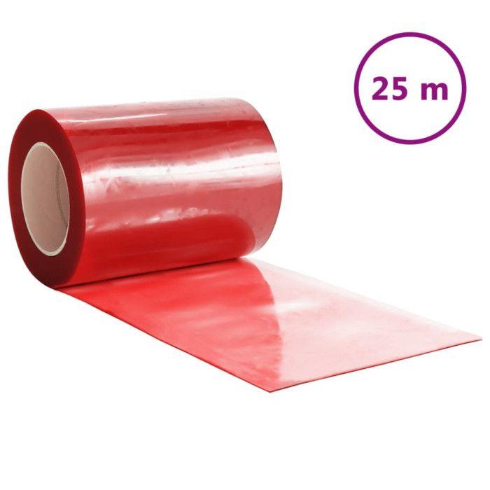 VidaXL Red Door Curtain 300 Mmx2.6 Mm 25 M PVC, Door Strip, PVC Strip Curtain, PVC Door Curtain 153869