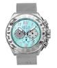 Гоночные кварцевые часы из нержавеющей стали с бирюзовым циферблатом 47202 для мужчин