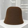 Fine straw bucket hat women's summer sunscreen plain bucket hat vacation straw hat foldable fashion sun hat