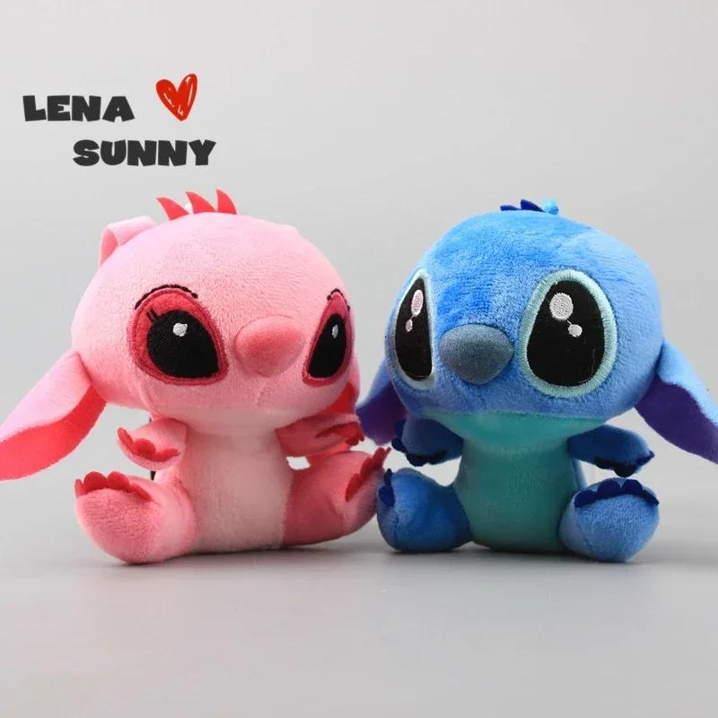 10Pcs/Lot Adorable Cartoon Lilo plus Stitches Tiny Pendant Plush Toy4 10CM Cute And Charming Plush Keychain Children Best Chirstmas Present Playthings