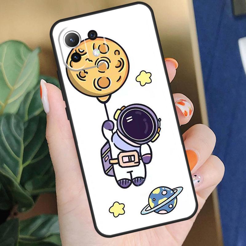 Чехол-космонавт для космического корабля для Xiaomi 15 14 Ultra 13T 14T 15T Pro 17 Pro Max POCO F8 F7 F5 F6 X5 X6 X7 Pro Чехол