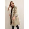 5808 Trench Coat With Waist Tie - Beige