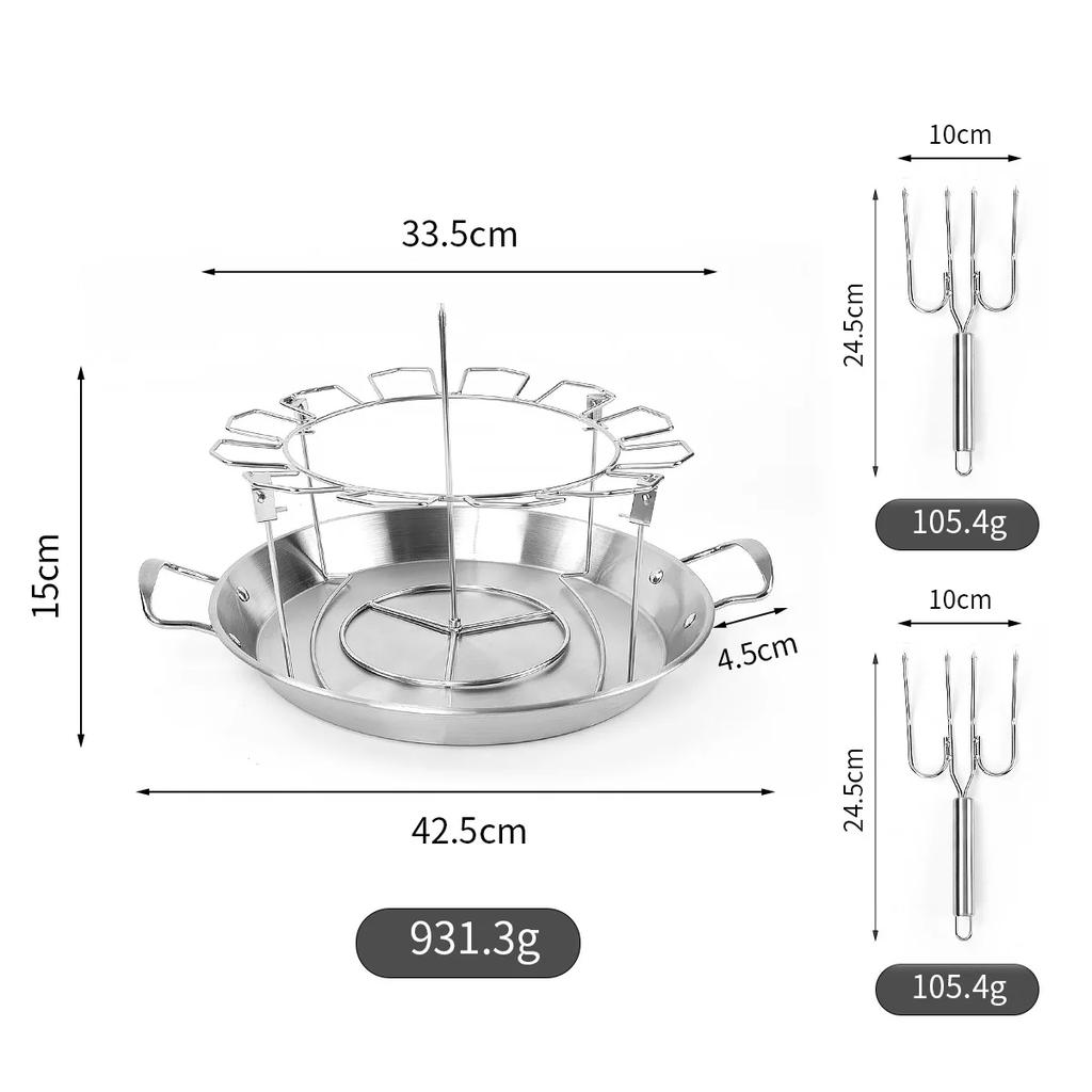 Нержавеющая сталь жареная куриная тарелка подставка для куриных ножек гриль-барбекю инструменты для барбекю на открытом воздухе
