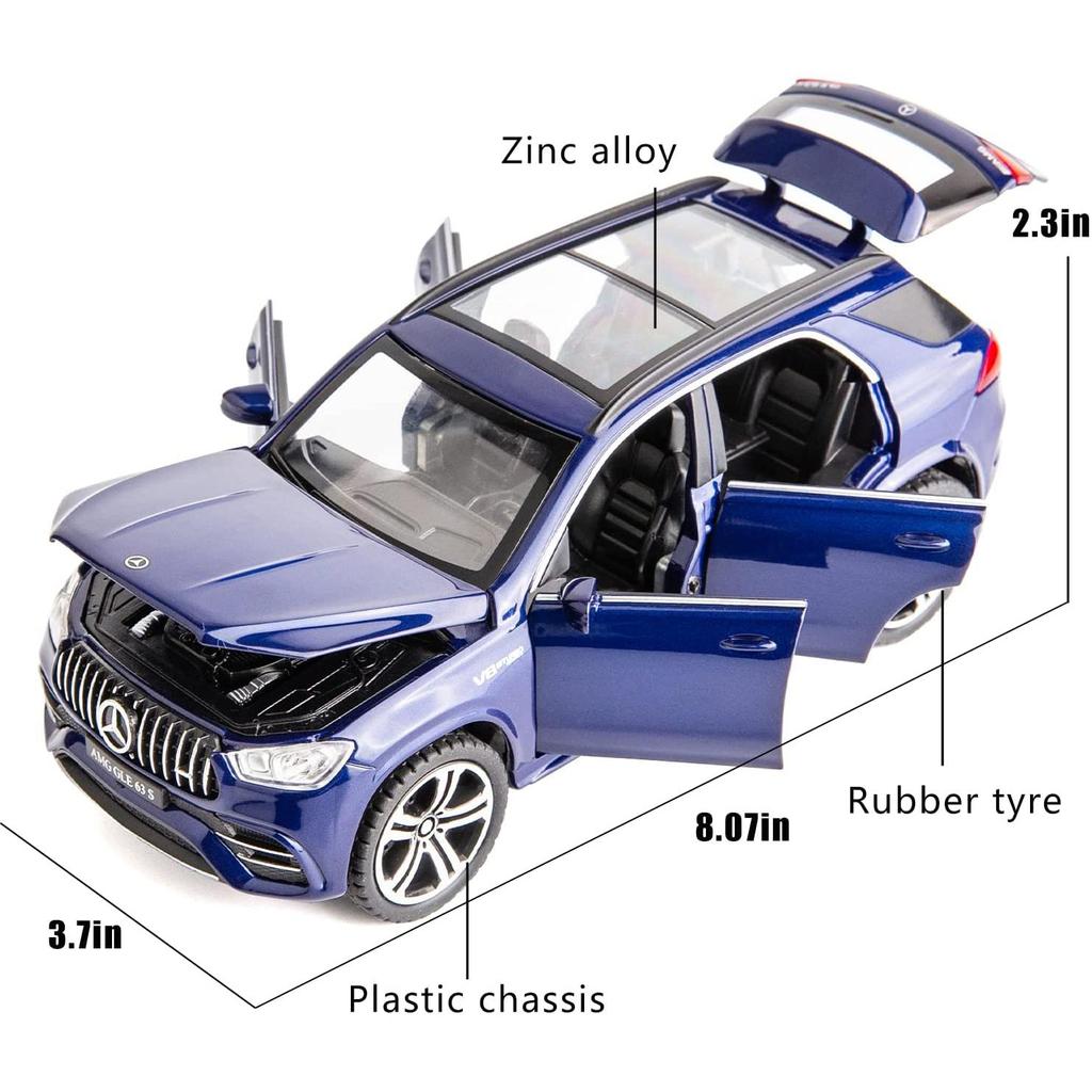 1/32 масштаб Benz AMG GLE 63S внедорожник игрушечный автомобиль, литая под давлением модель автомобиля с откидной спинкой со светом и звуком игрушечный транспорт для детей и мальчиков