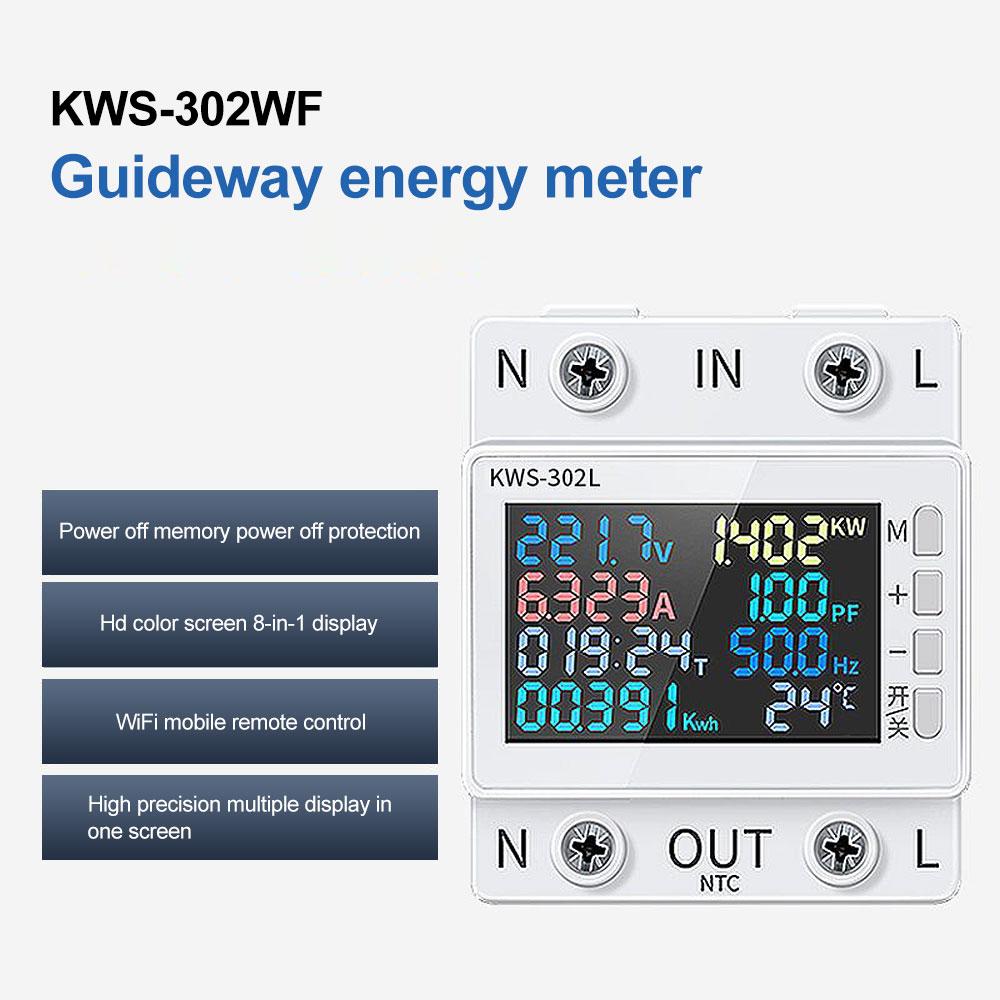 KWS-302 WIFI APP Цифровой счетчик электроэнергии Тестер Монитор потребления электроэнергии 170-300В Вольтметр мощности Вольт Ампер Ватт Киловатт-час