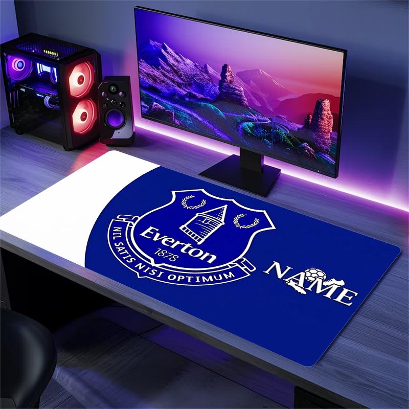 Custom Name,Everton Mouse Pad, Large Gaming Desk Mat, Non-slip XXL Mousepad for Laptop & Tablet, Mini PC Playmat with Stitched Edges