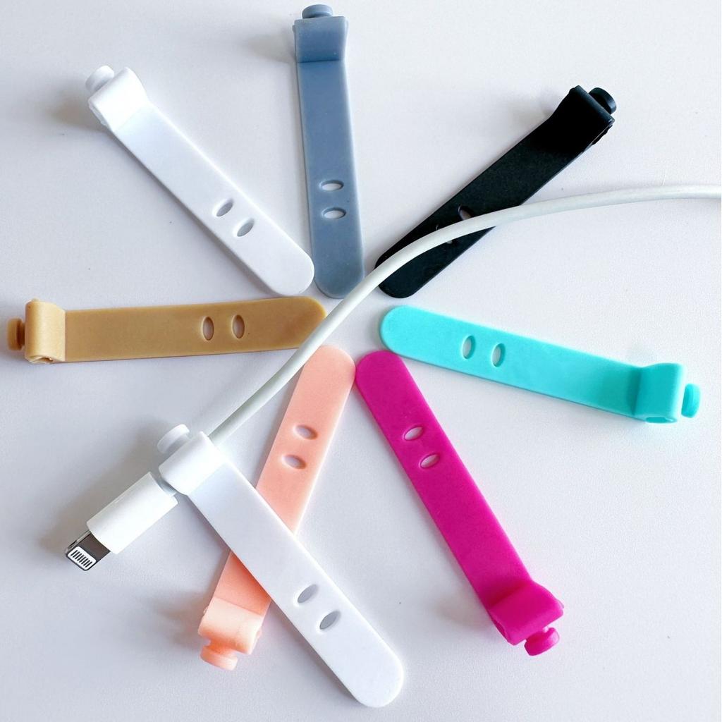 4/8 шт./уп. Мини силиконовые USB стяжки для кабелей, органайзеры для кабелей, мягкие ремешки, органайзер-намотка, зажимы для хранения