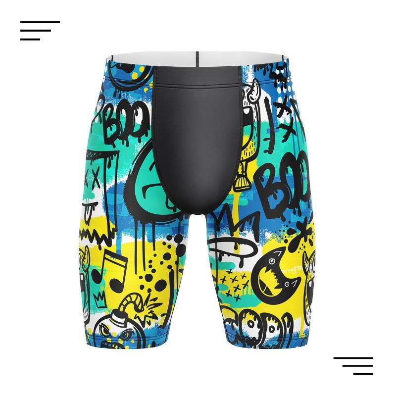 Mens Digital Print Swim Trunks Quick-Dry Board Shorts Pool Beach Water Sports