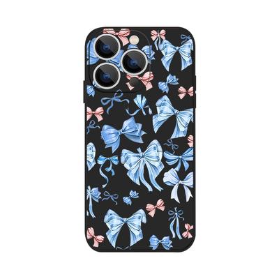 Чехол-ремешок с узором из бантов для iPhone Air 17 16 15 Pro Max 14 13 17 Pro 16e, противоударный, из ТПУ, силиконовый, мягкий