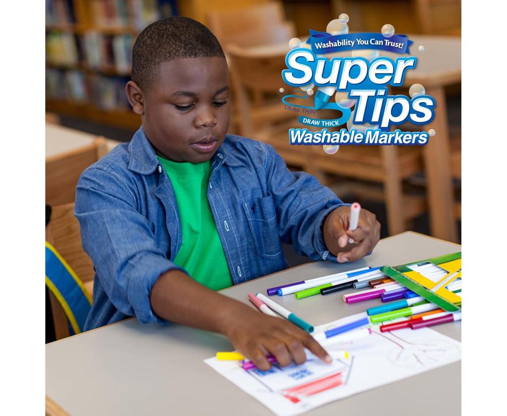 Crayola Marker Removable Marker Pen 50 цветов Super Tips Оригинальный продукт 585050