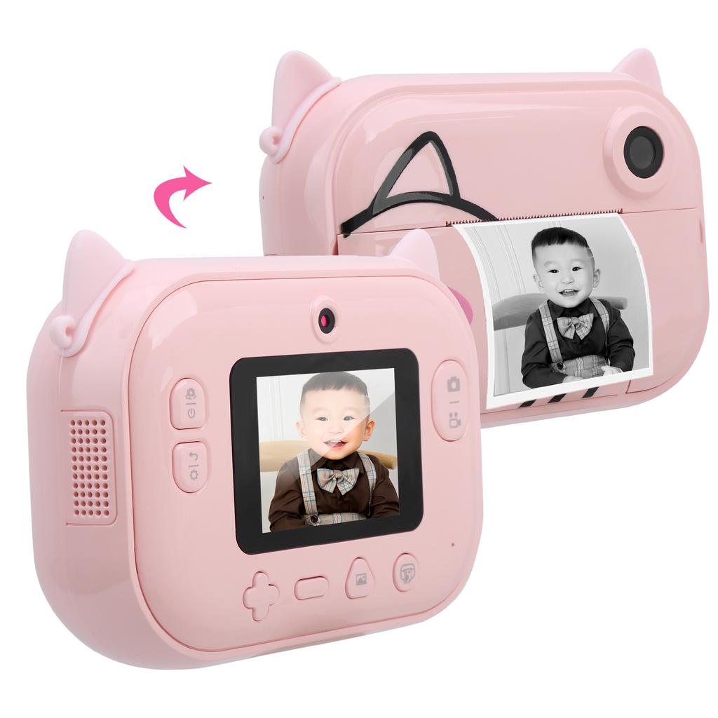 12MP Children Print Camera Instant Thermal Black and White Printing WIFI Cam for Over 3 Years