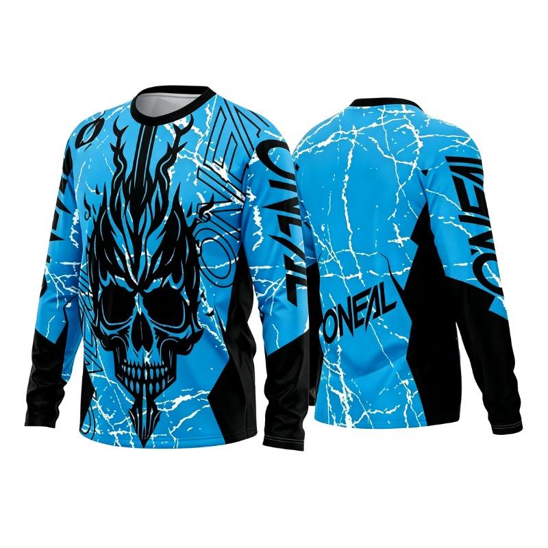 2026 Men Motorcycle Ride Sports Long Sleeve T-shirt, Comfort Loose O-neck Unisex Tops, Autumn Outdoor Workout Gym Casual Apparel