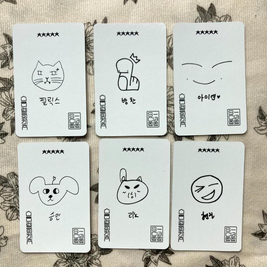 [USED] StrayKids 5-star Sawe Bouquet 4.0 Trading Cards (6 Cards)