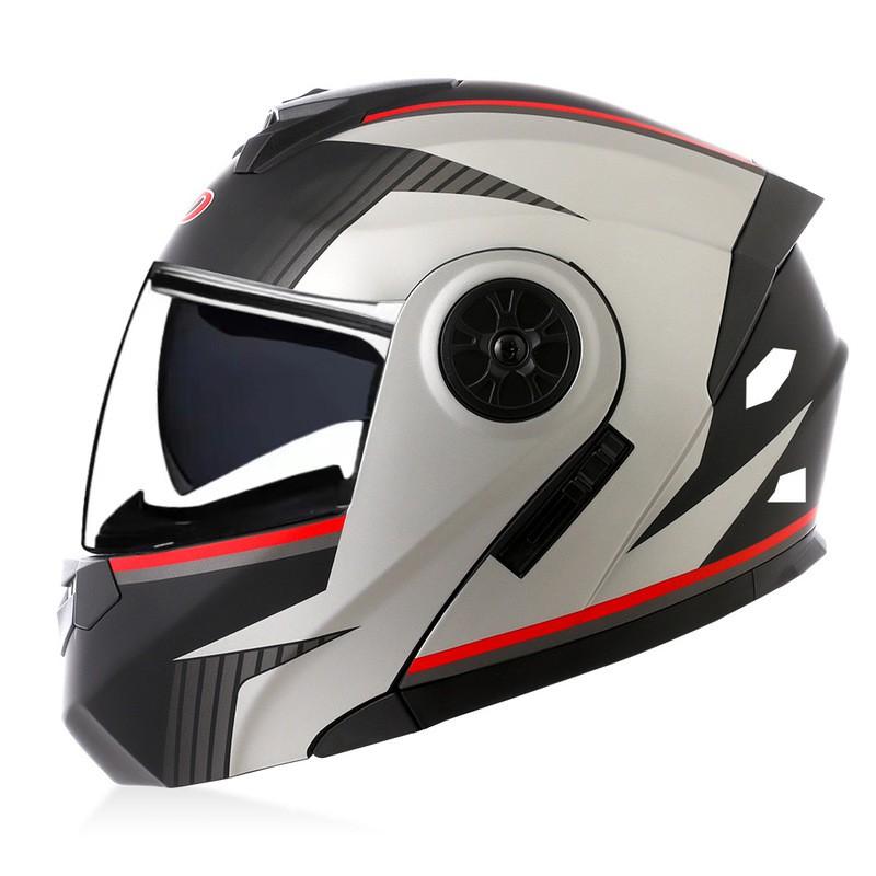 Modular Flip-Up Motorcycle Helmet With Dual Visors All-Season Riding Street Touring Commuting