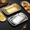 Stainless Steel Square Plate Serving Tray Easy Clean Snack Food Holder for Home Restaurant Coffee Shop