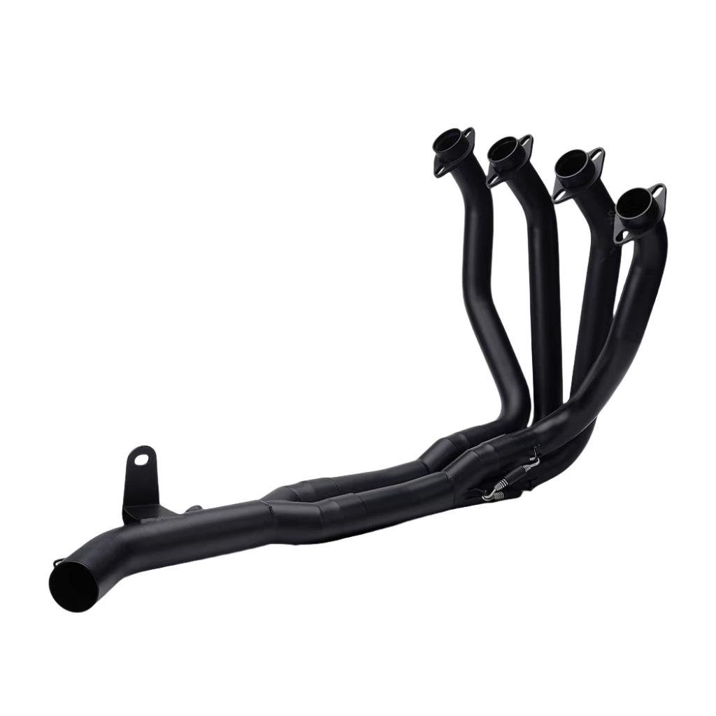 Kawasaki Z900 Titanium SC Exhaust System: Blue-Baked Front Section for Motorcycle Modification