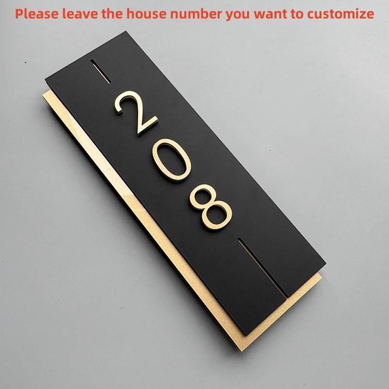 Acrylic Modern Door Plate Shop Sign Customize House Number For Home Office Flats Restaurant Hotel Cafe Bar Home Decor Plate
