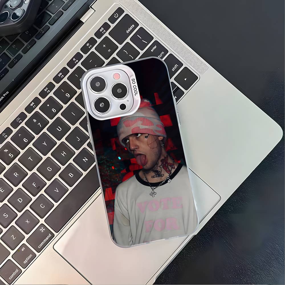 Чехол для телефона рэпера L-LIL Peep для iPhone 16,15,14,13,12,11,Pro,XS,Max,Plus,Mini,SE4,E Черный Матовый Ударопрочный Чехол