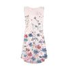 Women's Summer Casual U-neck Floral Print Dress Sleeveless Dress With Pockets