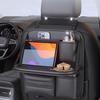 Car Seat Back Storage Bag Large Capacity Multi-Pocket Backseat Organizer Foldable Dining Table Tablet Tray Hanging Bag