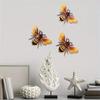 Metal Wall Art Bee Decorations For Home 3X Metal Decorations For Nursery Bathroom Kitchen Weather-Resistant Rust-Proof