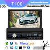 T100/T100C 1 DIN 7'' Bluetooth Car Radio Car Multimedia Player for Universal Dual USB Manual Retractable Screen FM MP5 Player