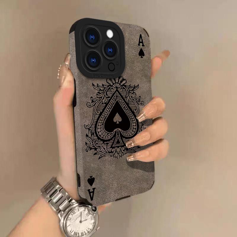 Чехол для телефона Spade A из кожи ягненка для iPhone 17 Pro Max Air 16 16e 15 14 13 12 11 Pro Max Plus X XS MAX XR Задняя крышка