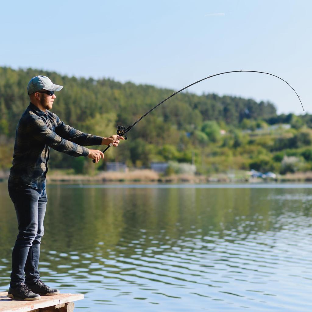 Спиннинговое удилище Goture, 1,98 м 6 футов, рукоятка EVA, 4 секции, углеволокно, легкое, портативное, для морской и пресноводной рыбалки, морской окунь, эггинг