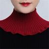 Winter Warm Windproof Detachable Neck Guard Scarf Knitted Fake Collar Turtleneck