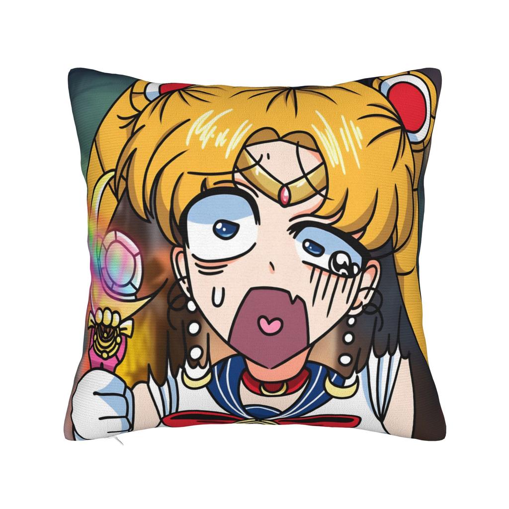 Sailor Moon Kawaii Meme Pillow Case Funny Pillow Cover Comfy Pillowcases For Living Room Sofa