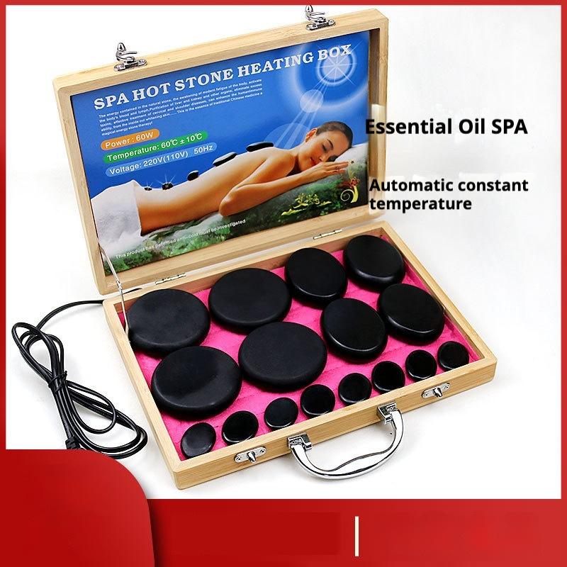 Hot Stones Massage Set-16 Pcs Hot Stones with Heater Kit, Professional Massage Relieve Tension and Muscle Pain