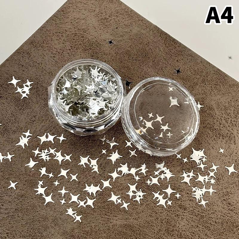 1Box Nail Glitter Star Shape Sequins Sparkly Flakes Paillette Nail Art Charms Decorations Diy Slices Accessories