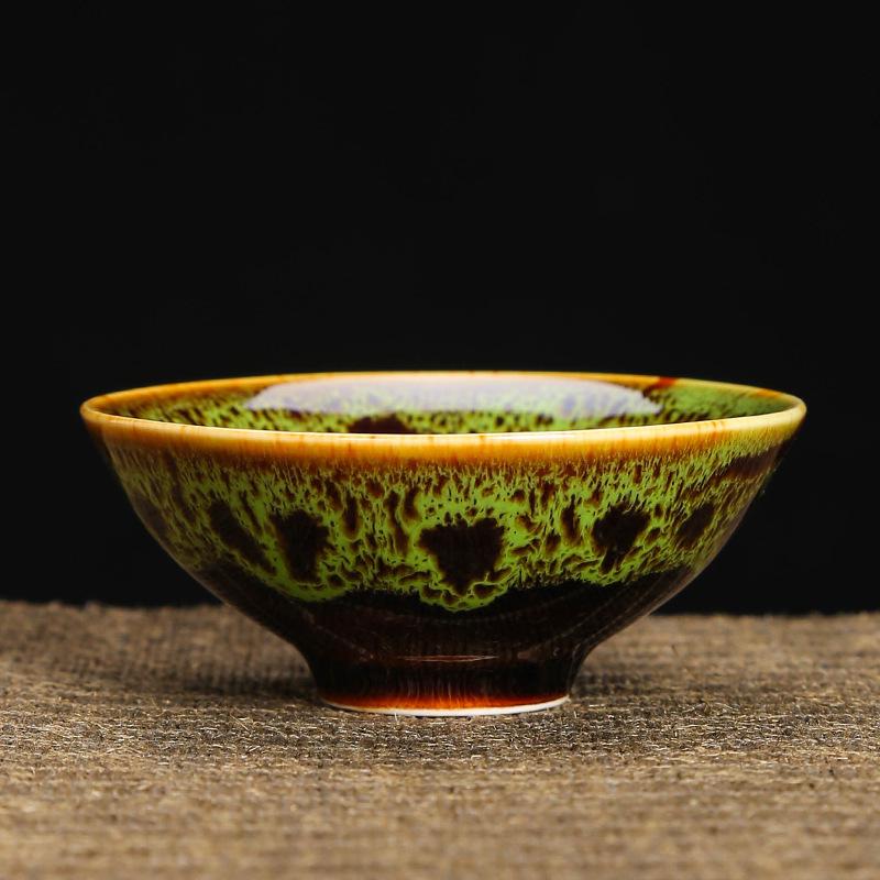 Чайная чашка Kiln Change Керамические чашки и фонарики Kung Fu Маленькие чайные чашки Master Cup Одинарная чашка Чайный сервиз Jianjian Пиала для чая Чайные чашки Шляпы-ведра Чашки