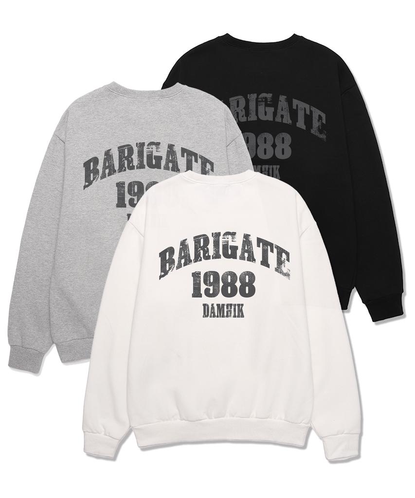 Baligeiteu 1988 Свитшот оверсайз с трещинами (Bls021) Меланж серый (Тип)