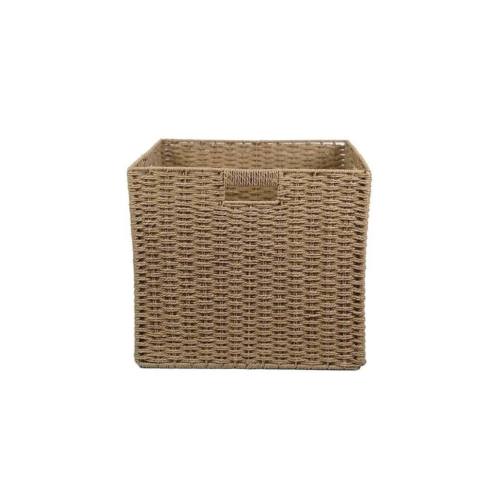 Imitation Rattan Woven Storage Basket for Toys, Clothes, and Household Items