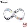 BAMOER 925 Sterling Silver Claw Charm Family Forever Infinity Love Charm for Original Bracelet Bangle Fashion Jewelry
