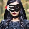 Skeleton Hand Masquerade Half Face Adjustable Decorative Props Cosplay Halloween for Club Prom Party