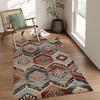 Ковер для гостиной с ретро-принтом, геометрический узор, домашний коврик под диван и кофейный столик, толстый и простой в уходе коврик для пола для спальни