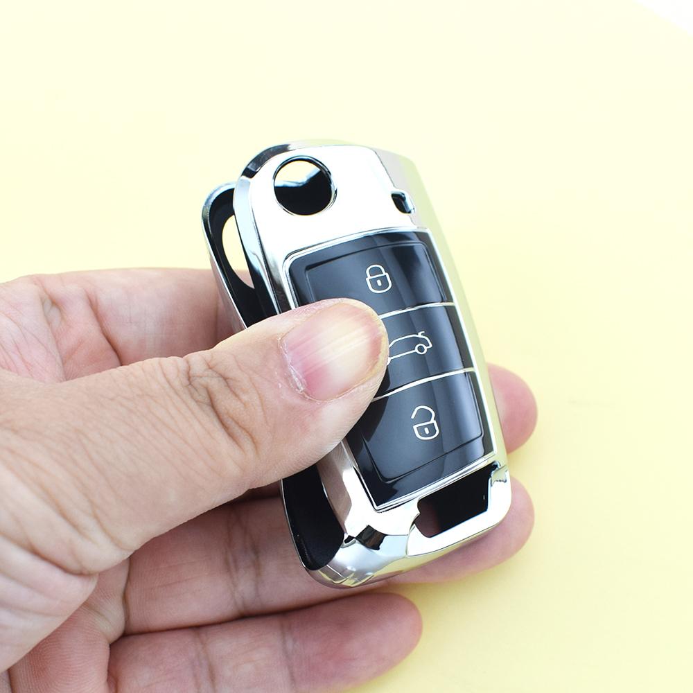 Для Skoda Octavia TPU Чехол для ключа автомобиля Крышка Корпус Бесключевой доступ Для VW Volkswagen Golf 7 MK7 Tiguan MK2 Для SEAT Ateca Leon FR 2 Ibiza