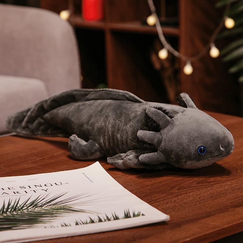 23-80cm Cute Soft Colorful Newt Plush Toy Kawaii Keychains Stuffed Cute Axolotl Salamander Fuzzy Plush Fish Appeasing Kids Gift