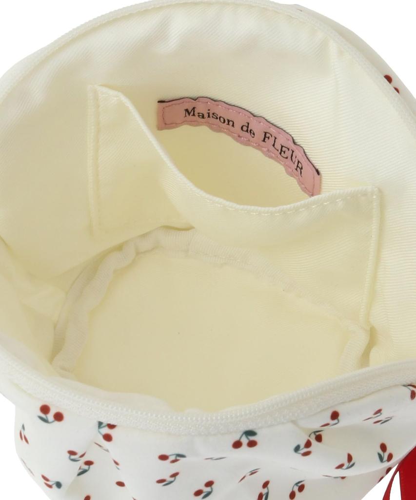 Косметичка Maison de Fleur с вишневым принтом, женская, цвет слоновой кости