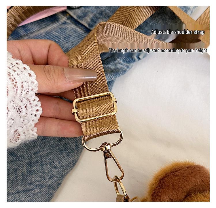 2025 Креативная милая мультяшная плюшевая сумка-кроссбоди в виде куклы – Мягкая, выдвижная, круглая на плечо