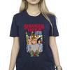 Netflix Womens/Ladies Stranger Things Christmas Poster Cotton Boyfriend T-Shirt