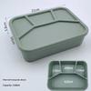 Силиконовый ланч-бокс Bento с четырьмя отделениями Многоразовый силиконовый ланч-бокс Утолщенный и герметичный Пищевой Разделенный ланч-бокс Для школы