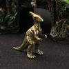 Copper Ancient Animal Parasaurolophus Statue Car Decoration Craft Home Decor Accessories Retro Brass Dinosaur Miniature Figure