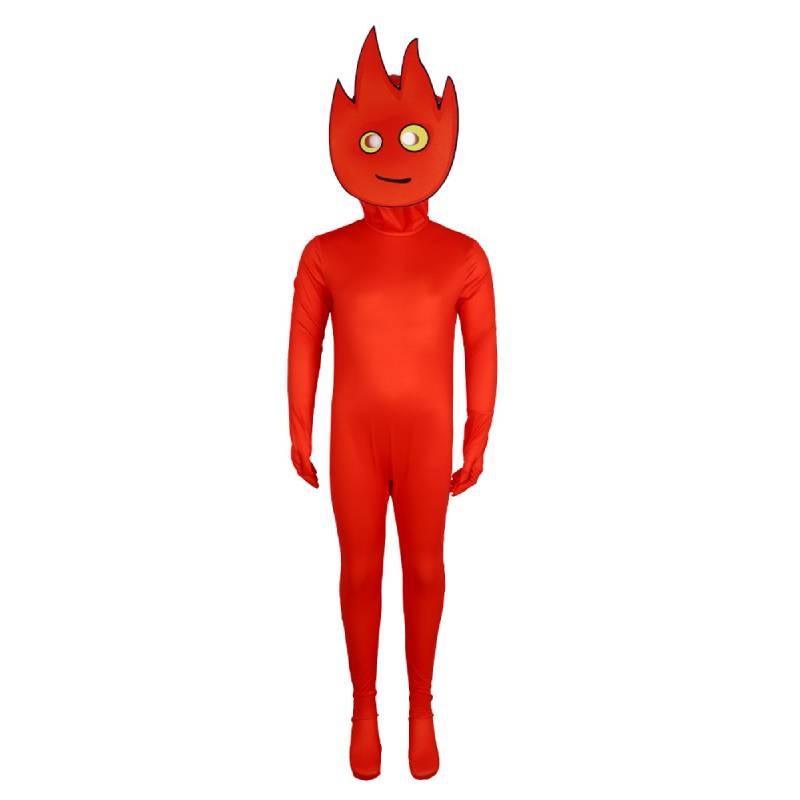 And Fireboy Watergirl Cosplay Costume Cartoon Jumpsuits Halloween Party Garment